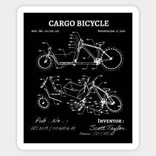 Bicycle  - Cargo Bicycle Patent - Cycling Collection - Gift Idea for Cyclist / cyclist patent present Sticker